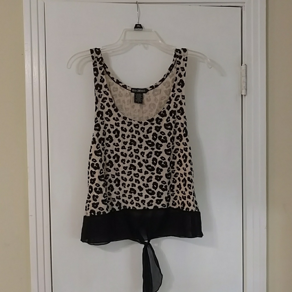 Leopard print blouse/tank.